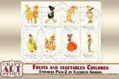 Fruits Children Ephemera Pack-2,Fruits girls Printable kit Product Image 2