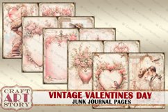 Vintage Valentines Day Junk Journal Kit printable,scrapbook Product Image 2