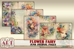 Flower fairy junk journal Pages,fairy digital paper Product Image 2