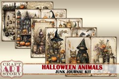 Vintage Halloween animals Junk Journal Pages,Gothic Product Image 2