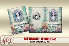 Mermaid world junk journal watercolor Kit-2,fantasy ocean Product Image 2