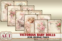 Victorian Baby dolls Junk Journal Kit,Vintage Collage Product Image 2