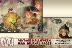 Vintage Halloween digital witch junk journal kit Product Image 2