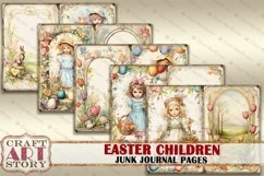 Easter children Junk Journal Kit,Printable Collage Pages Product Image 2