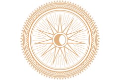 Mystic circle symbols. Astrology moon Product Image 1