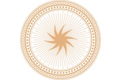 Mystic circle symbols. Astrology moon Product Image 1