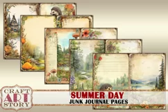 Vintage Summer day Collage picture junk journal Pages Product Image 3
