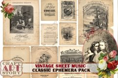 Vintage digital Sheet Music Cover art Ephemera Pack Product Image 5