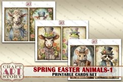 Vintage Spring Easter printable cards set-1, printables Product Image 3