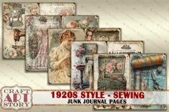 Vintage fashion Junk Journal Kit 1920s style sewing Product Image 3