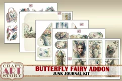 Butterfly fairy Junk Journal Pages ADDON,Floral papers Product Image 3