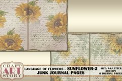 Language of flowers SUNFLOWER Digital Junk Journal Pages Product Image 3