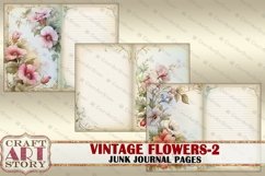 Flowers-2 Junk Journal Pages,retro Scrapbook wildflowers Product Image 3