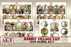 Vintage Bunny Collage Junk Journal Kit-4 Rabbit village life Product Image 3