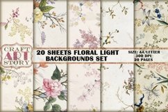 Kit Backgrounds Collage 20 Sheets floral light Product Image 2