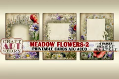 Wildflowers meadow-2 journal paper picture cards Atc ACEO Product Image 3