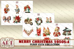 Merry Christmas Fussy-4 Cuts Collection 1950s,digital Product Image 3