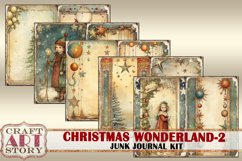 Vintage Christmas wonderland-2 Junk Journal Kit,Printable Product Image 3