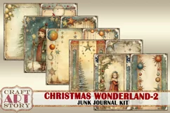 Vintage Christmas wonderland-2 Junk Journal Kit,Printable Product Image 3
