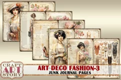 Art Deco fashion Lady Junk Journal Kit part 3 Product Image 3