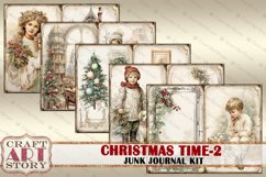 Vintage Christmas time-2 Junk Journal Kit,Printable Product Image 3