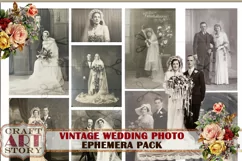 Edwardian Wedding old Photo,ephemera album,digital Ephemera Product Image 5