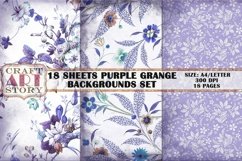 Kit Backgrounds Collage 18 Sheets PURPLE GRANGE Product Image 3