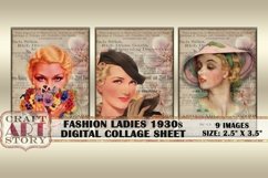 Fashion Ladies 1930s - Digital Collage Sheet Atc ACEO Product Image 3