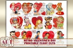 Vintage Valentine die cut,stickers set-2,fussy cuts Product Image 3