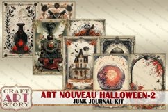 Art Nouveau Halloween-2 Junk Journal Pages,Vintage picture Product Image 3