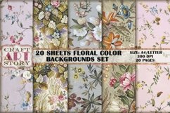 Kit Backgrounds Collage 20 Sheets floral color Product Image 4
