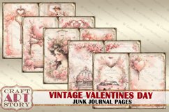 Vintage Valentines Day Junk Journal Kit printable,scrapbook Product Image 3