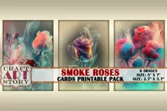 Vintage Smoke Roses Flowers collage,ACEO Digital paper Product Image 3