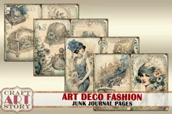 Art deco fashion Junk Journal Pages,Elegance 20s scrapbook Product Image 3