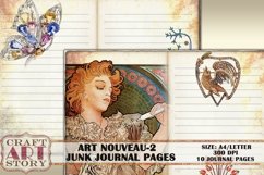 Art Nouveau-2 Junk Journal Printable Pages,picture collage Product Image 3