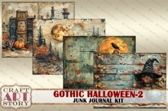 Vintage Gothic Halloween junk journal kit-2,ephemera Product Image 3