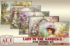 Vintage Ladies garden-2 Junk Journal Kit,victorian ephemera Product Image 3