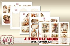 Autumn day Junk Journal Pages,scrapbook ADDON digital papers Product Image 3
