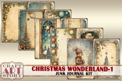 Vintage Christmas wonderland-1 Junk Journal Kit,Printable Product Image 3