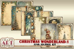 Vintage Christmas wonderland-1 Junk Journal Kit,Printable Product Image 3