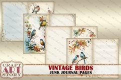 Birds Junk Journal Pages,retro Scrapbook Shabby Chic Product Image 3