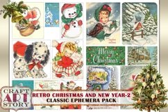 Retro Christmas Ephemera Pack-2,1950s papers,retro card Product Image 3