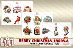 Merry Christmas Fussy-3 Cuts Collection 1950s,digital Product Image 3