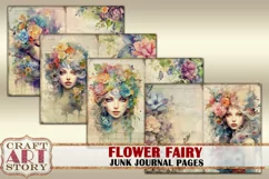 Flower fairy junk journal Pages,fairy digital paper Product Image 3