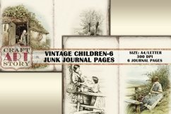 Vintage Children-6 Journal Pages IN THE SWEET SUMMER-TIME Product Image 3