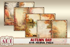Vintage Autumn day Collage picture junk journal Pages Product Image 3