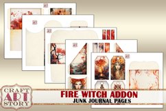 Fire witch Junk Journal Pages ADDON,scrapbook digital papers Product Image 3