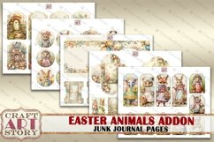 Easter animals Junk Journal Kit,Collage Pages ADDON Product Image 3