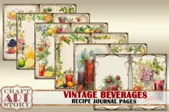 Vintage Cookery Recipe food junk journal,Beverages cookbook Product Image 3