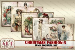 Vintage Christmas Fashion Junk Journal Kit part 3 Product Image 3